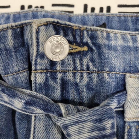 Hudson Women's Belted Cinched Waist High Waisted Jean Mini Skirt Size 25 - Picture 5 of 8